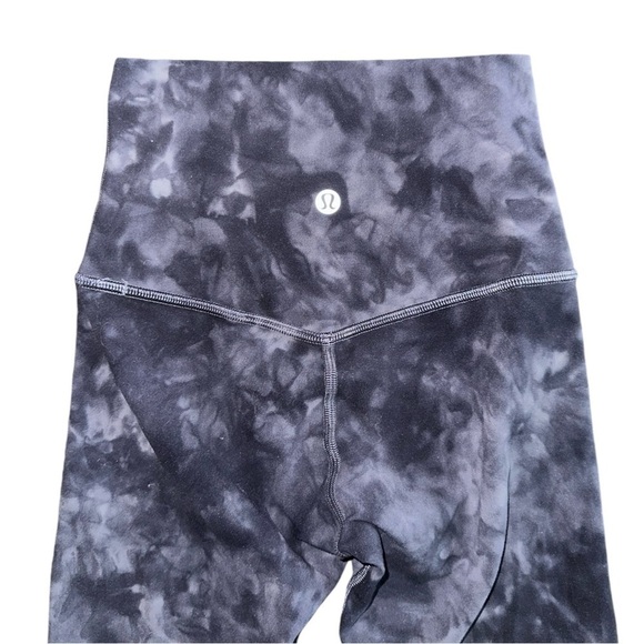 Lululemon Align High Rise Crop 17" Diamond Dye Pitch Grey Graphite Grey Sz 0 - Picture 8 of 10